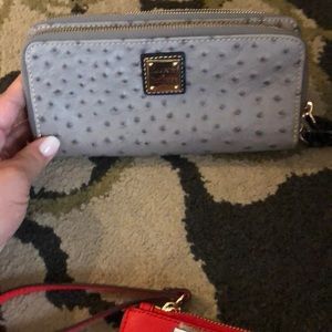 Dooney & Bourke ostrich leather wallet.
